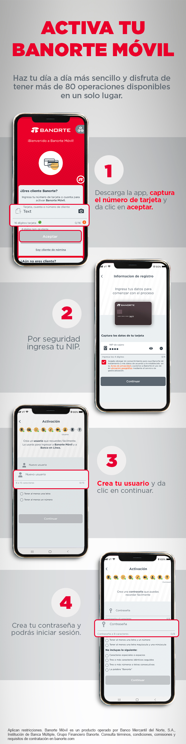 Activa tu Banorte Móvil