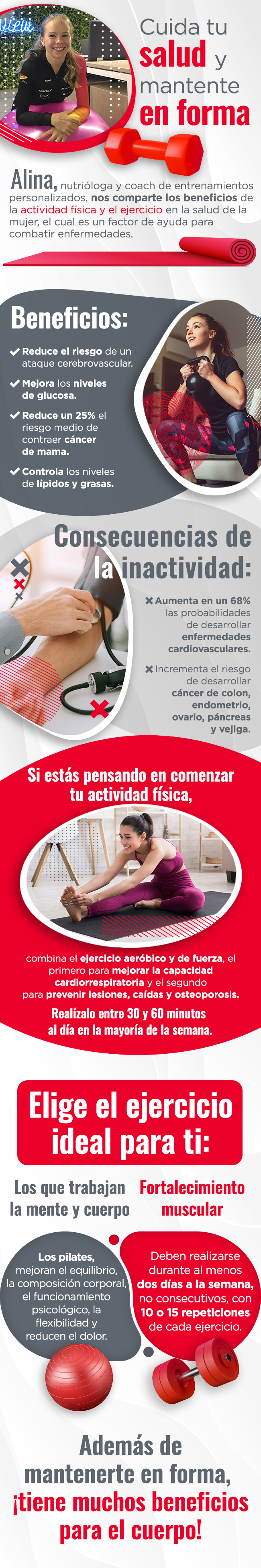 Conoce la importancia que tiene el ejercicio en la salud de la mujer